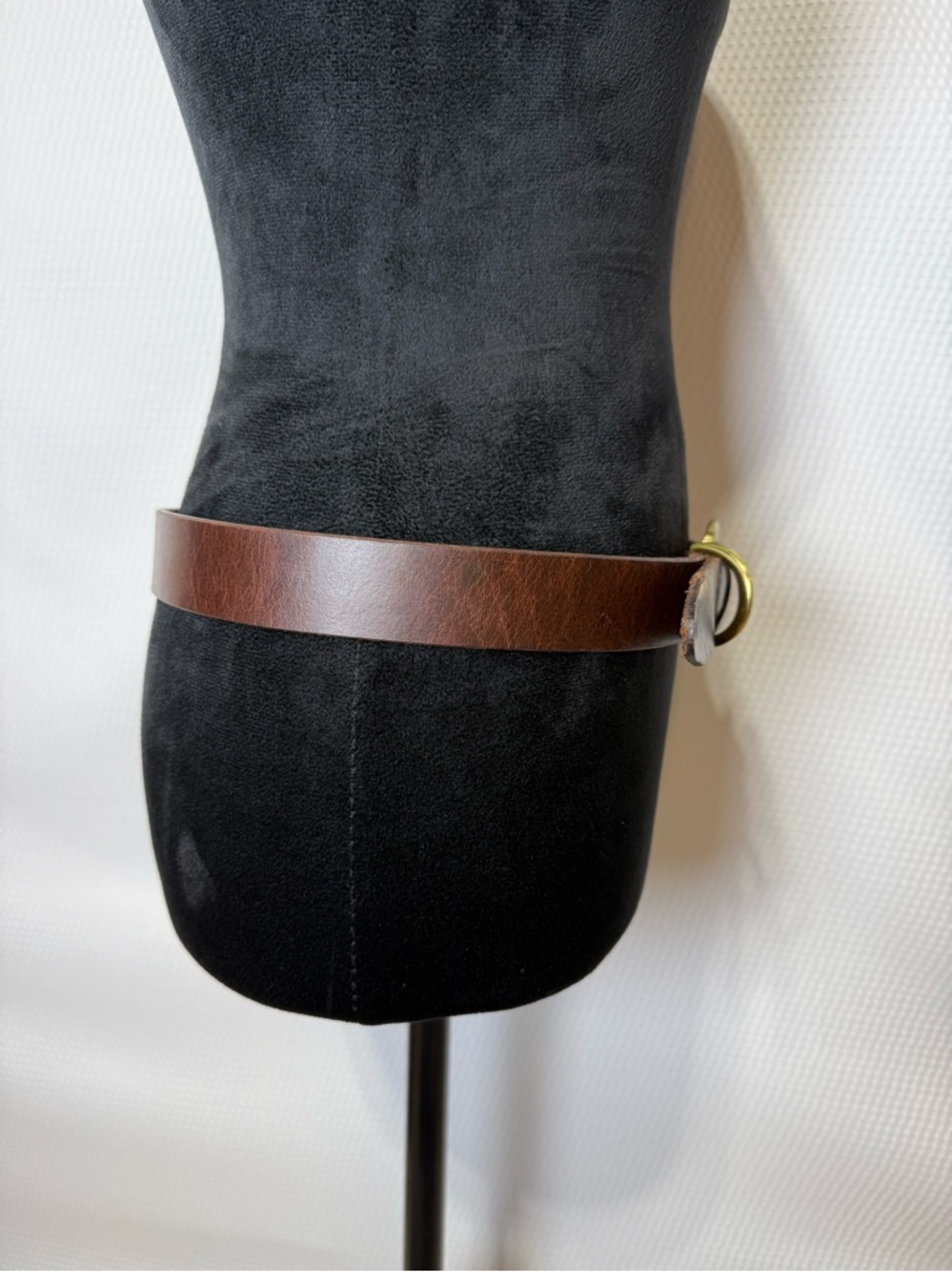 AMIEE LYNN Genuine Leather Belt Brown Brass Buckle Women’s Large Made In India - Picture 4 of 12